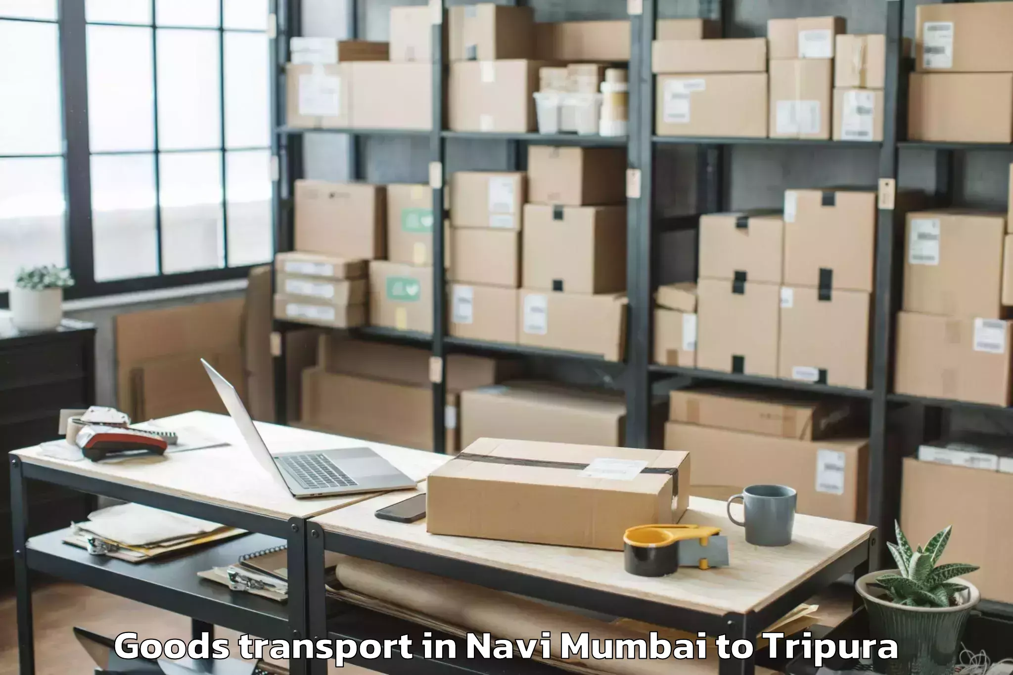 Reliable Navi Mumbai to Panisagar Goods Transport